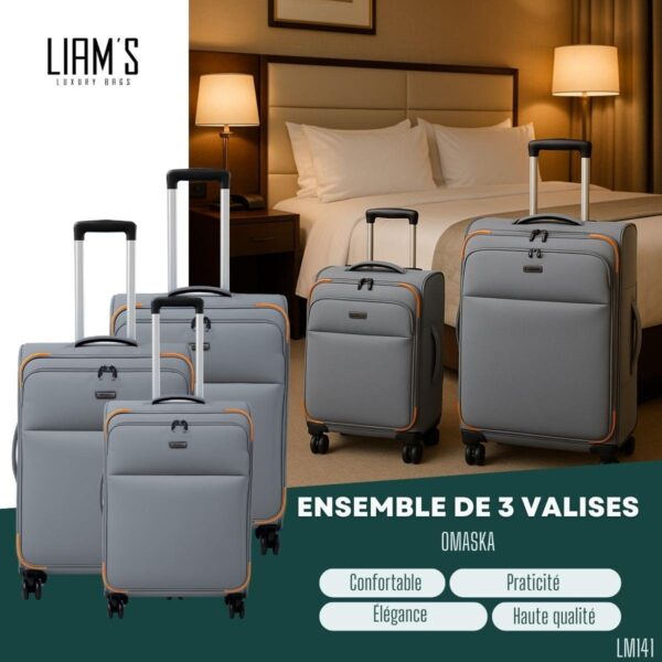 Ensemble de 3 valises de voyage OMASKA LM141 – Image 5