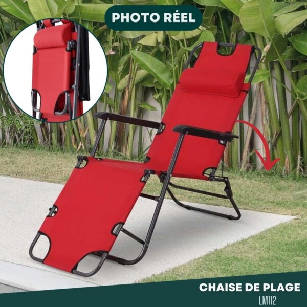 Chaise de plage pliante LM112 – Image 4