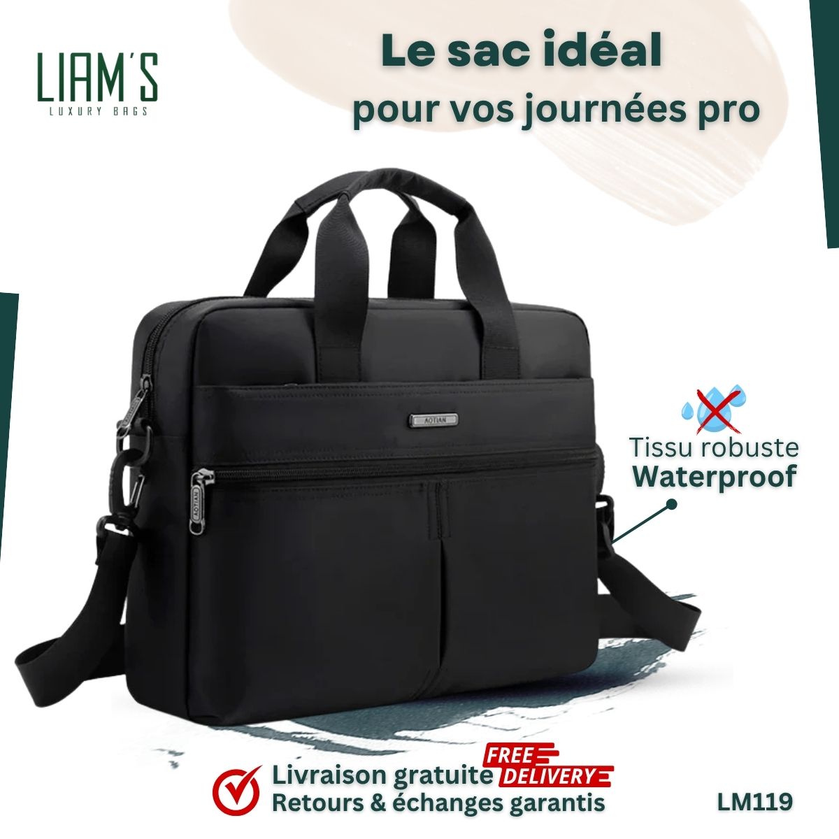 Sac pour PC 15.6" - Imperméable & Durable LM119