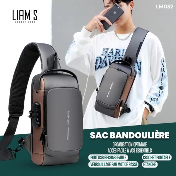 Sac à dos à bandoulière pratique LM032 – Image 2