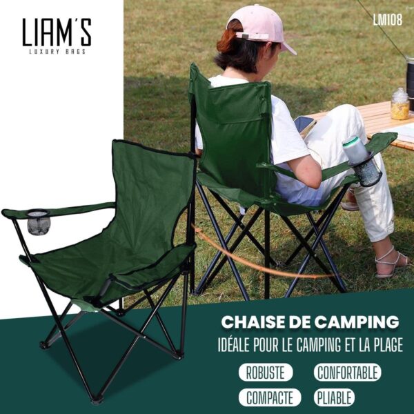 Chaise pliante confort de camping LM108 – Image 2