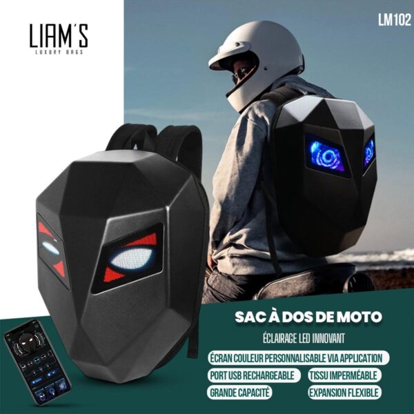 Sac à dos avec yeux LED avec Bluetooth  LM102