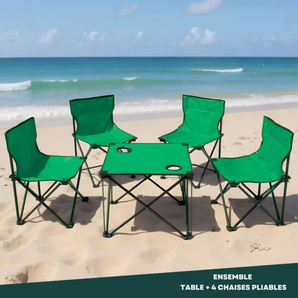 Table et 4 chaises pliables avec sac LM150 – Image 3