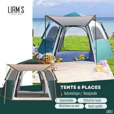 Tente Hexagonale 6 places Automatique LM151