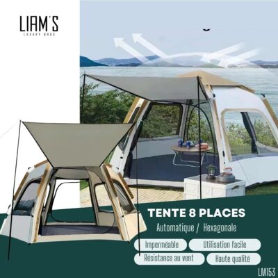 Tente Hexagonale 8 places Automatique LM153