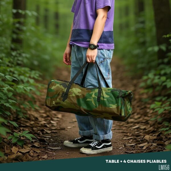 Table et 4 chaises pliables avec sac LM156 – Image 3