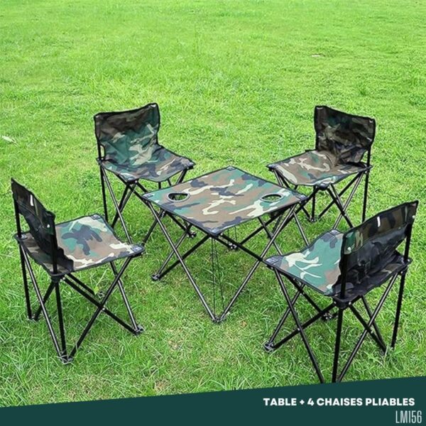 Table et 4 chaises pliables avec sac LM156 – Image 2