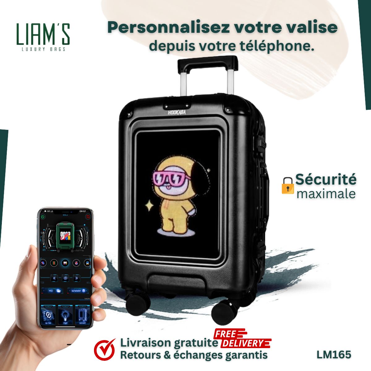 Valise LED Intelligent - Affichage HD LM165 – Image 2