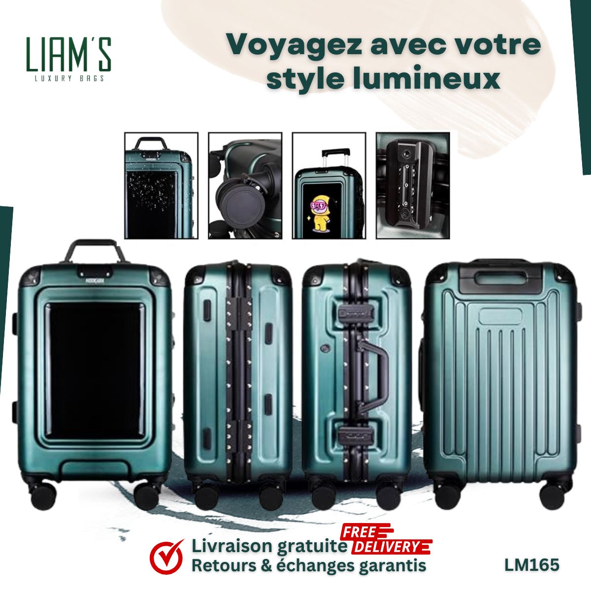 Valise LED Intelligent - Affichage HD LM165 – Image 3