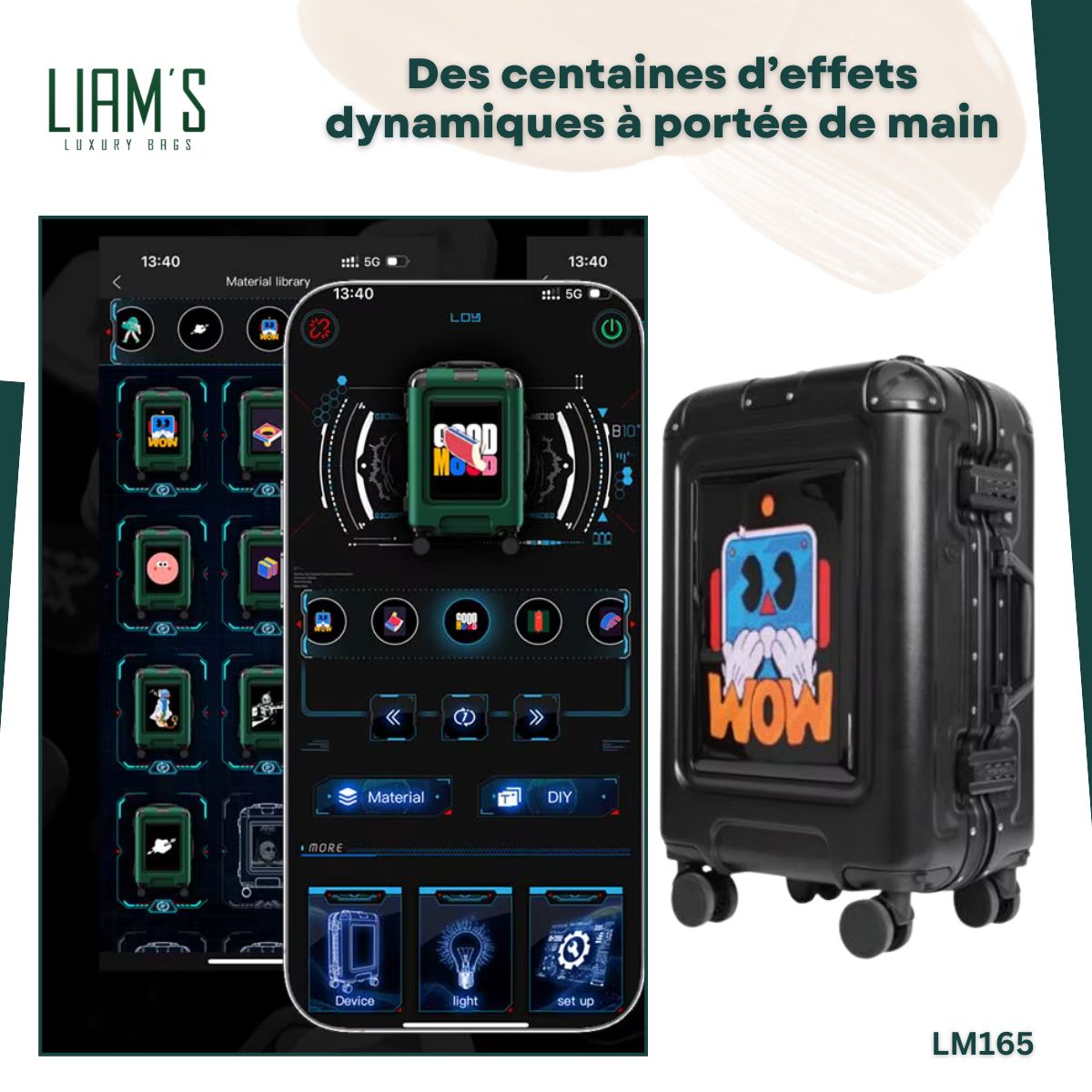 Valise LED Intelligent - Affichage HD LM165 – Image 4