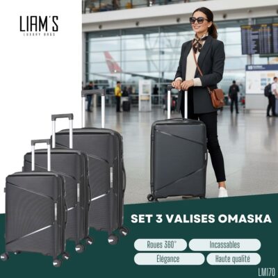 Set 3 Valises Omaska Incassables PP LM170