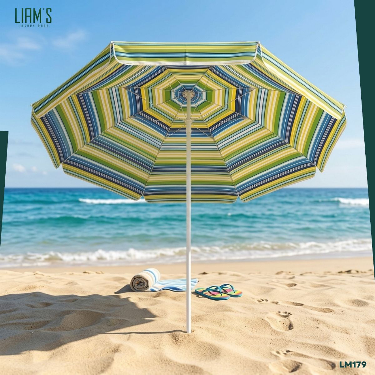 Parasol de Plage à Rayures Ø2.20m LM179 – Image 3