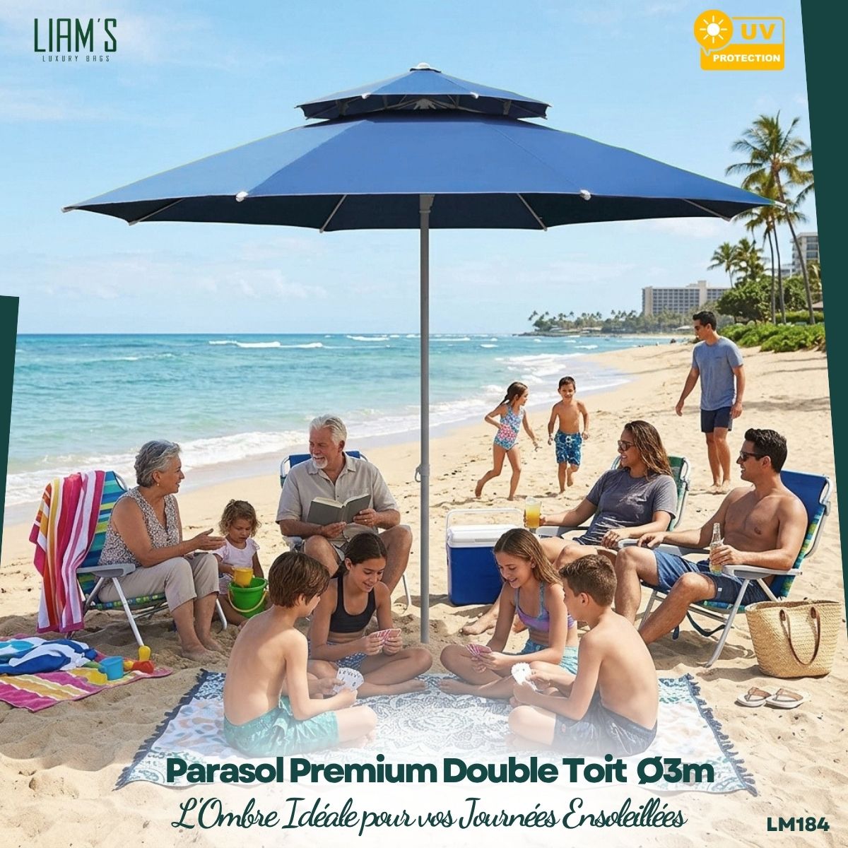 Parasol Premium Double Toit Ø3m LM184 – Image 2
