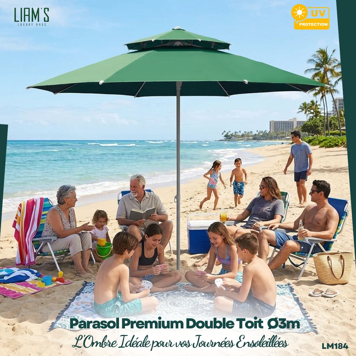 Parasol Premium Double Toit Ø3m LM184
