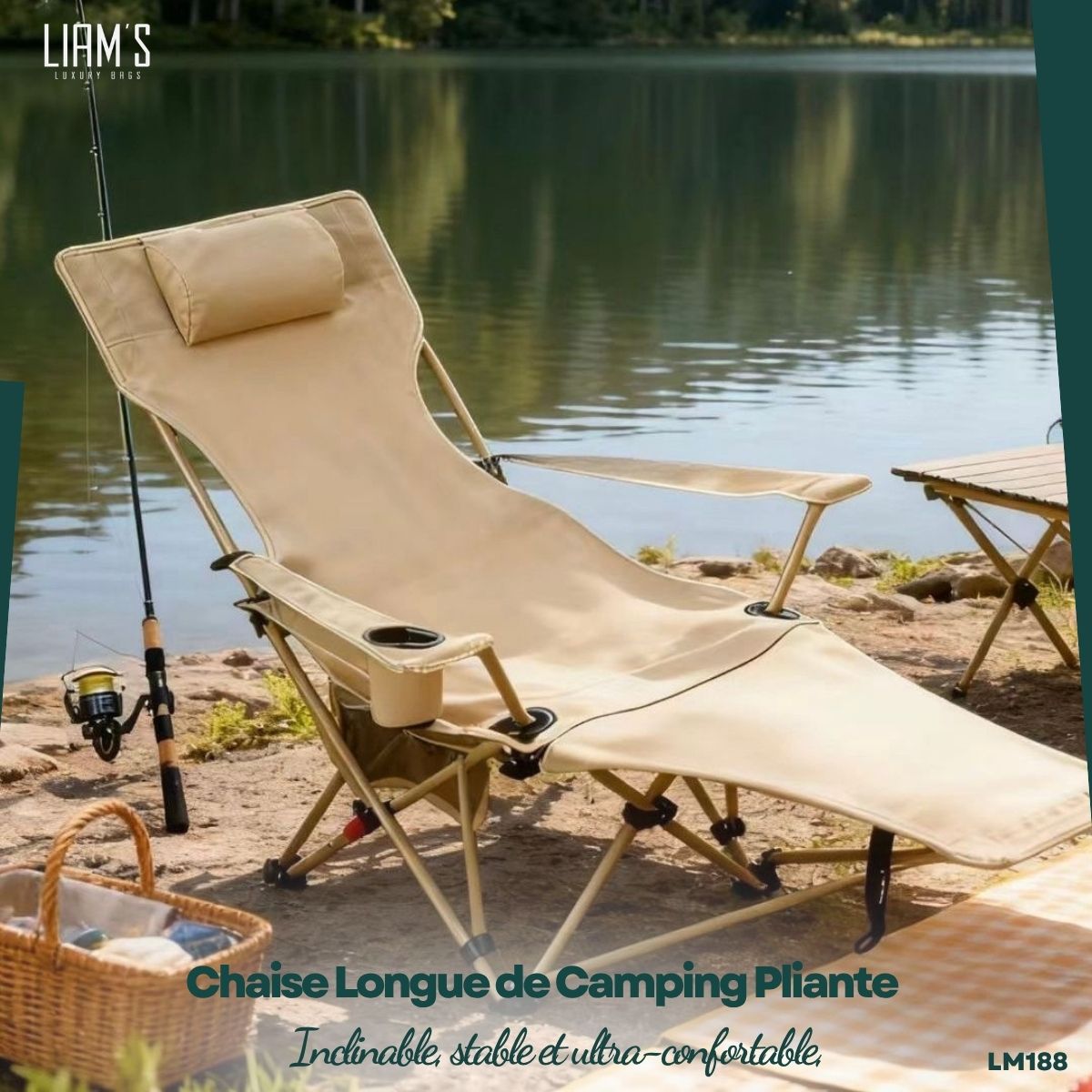 Chaise Longue de Camping Pliante LM188