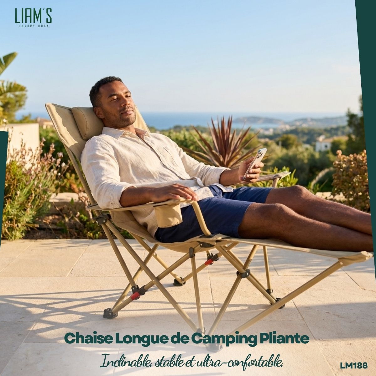Chaise Longue de Camping Pliante LM188 – Image 4