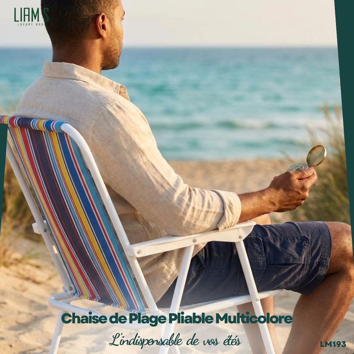 Chaise de Plage Pliable Multicolore LM193 – Image 3
