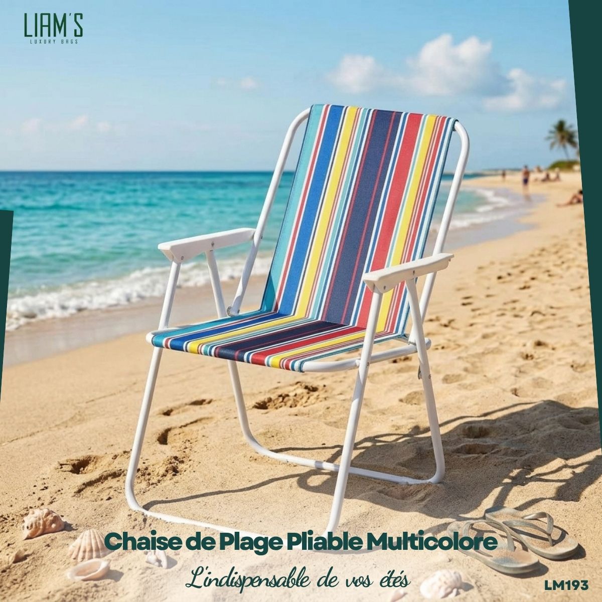 Chaise de Plage Pliable Multicolore LM193