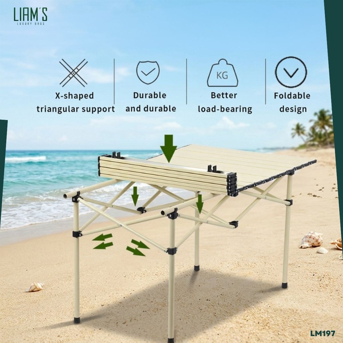 Table de Camping Pliante Modèle Enroulable LM197 – Image 2