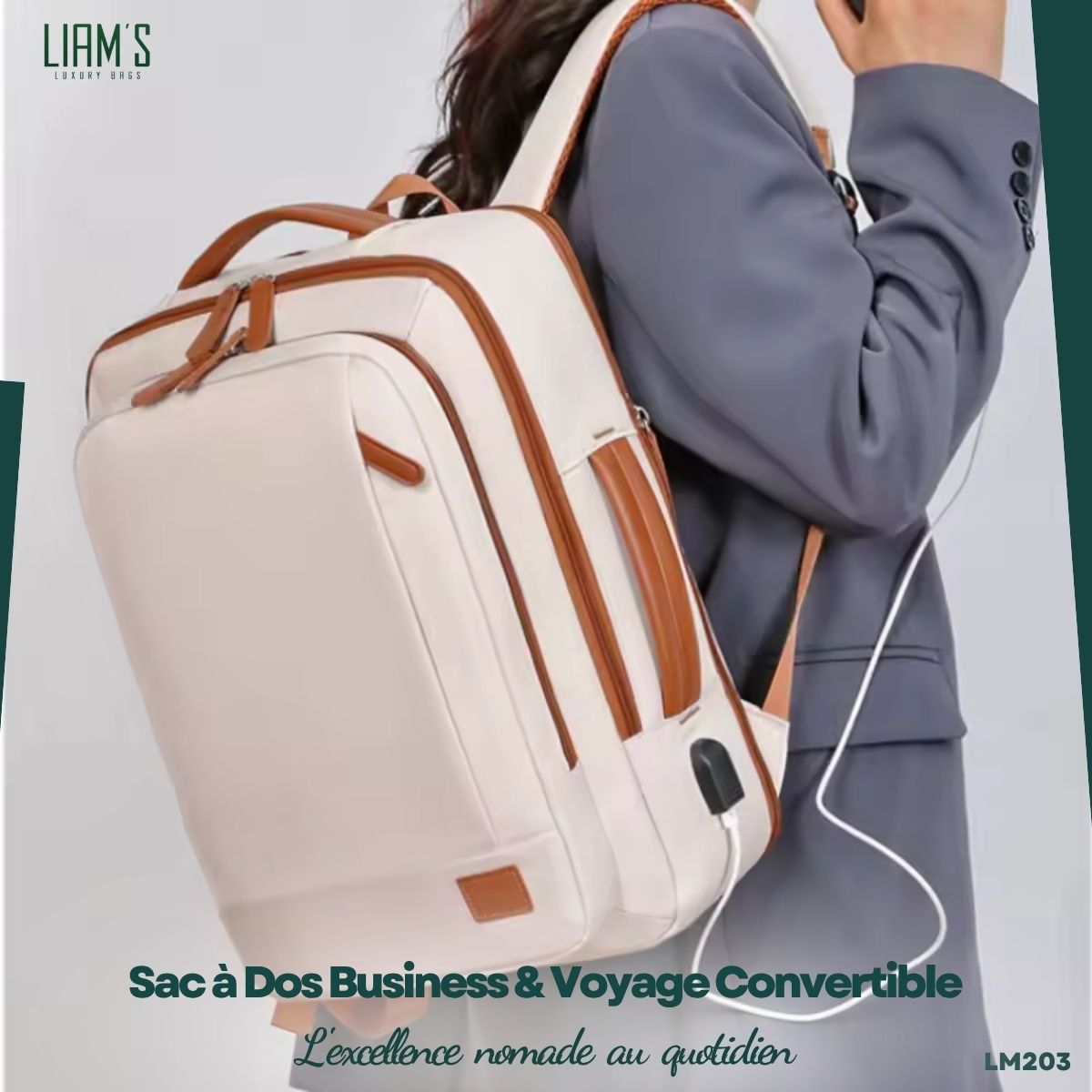 Sac à Dos d'affaires avec port USB LM203