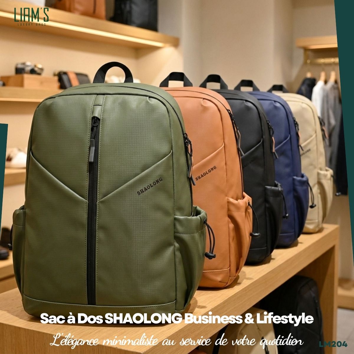 Sac à Dos SHAOLONG Minimaliste et Urbain LM204