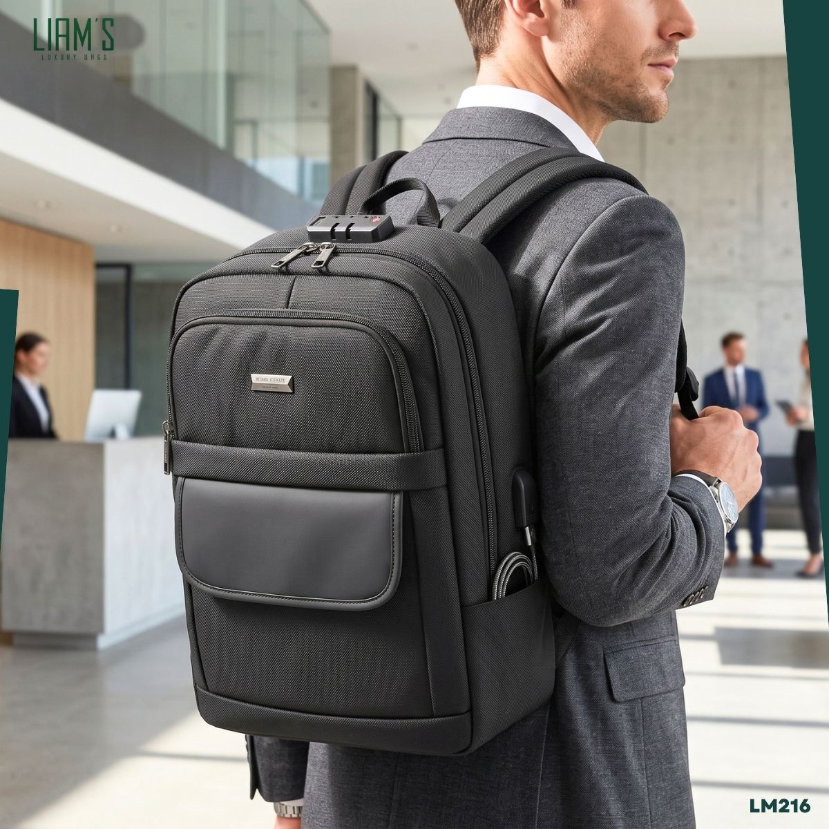 Sac à Dos Antivol LULUGAO Travel Premium LM216 – Image 2