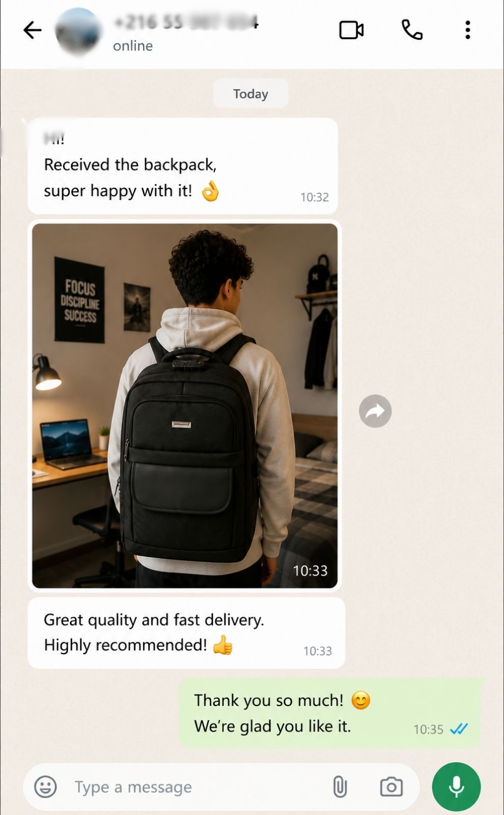 Avis client Liams Sac à dos