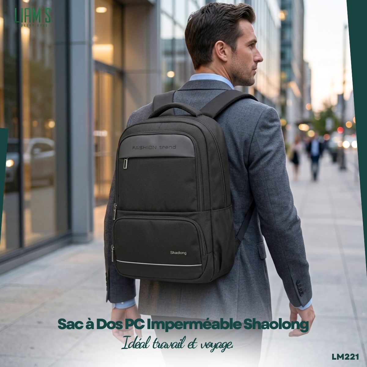 Sac à Dos PC Imperméable Shaolong LM221 – Image 2