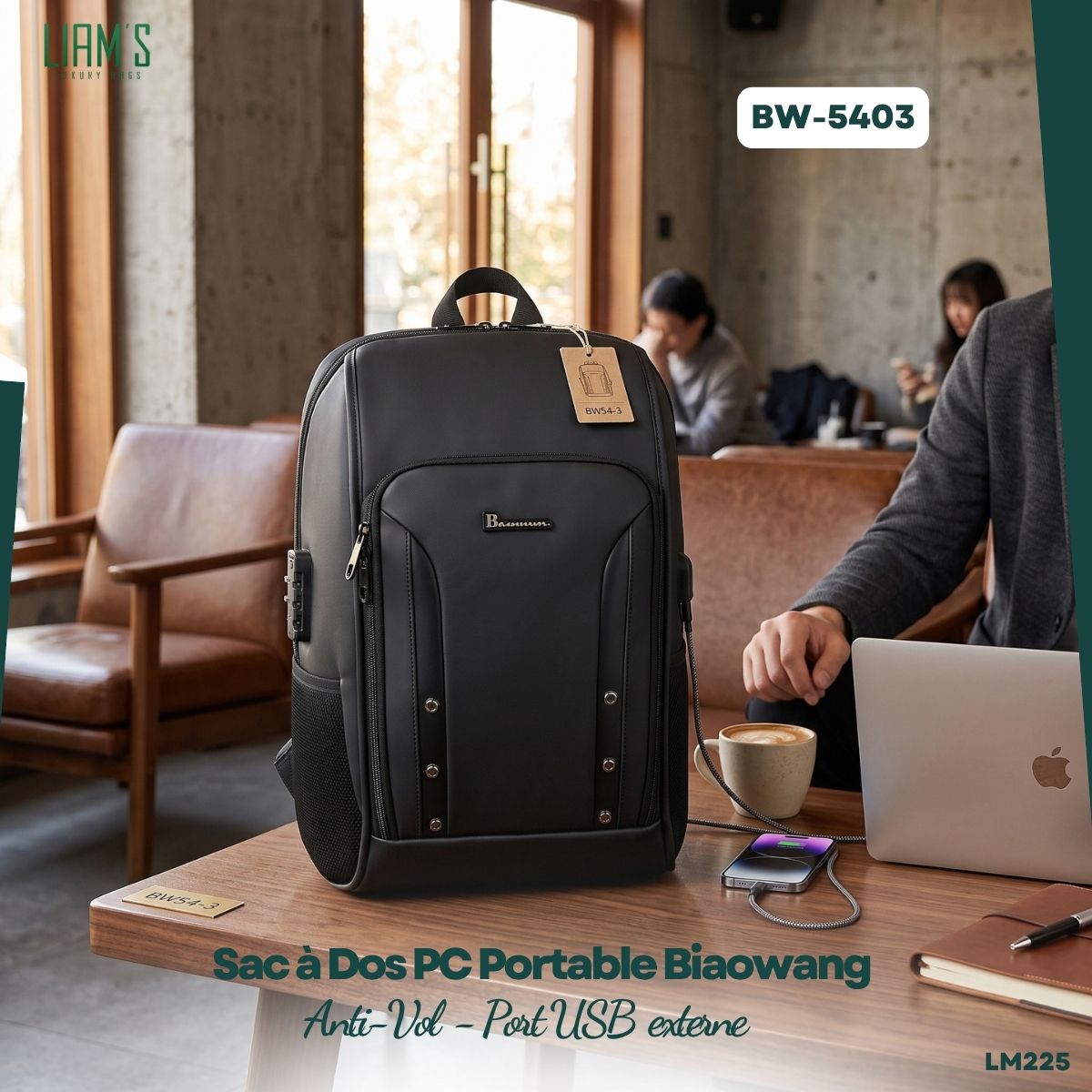 Sac à Dos PC Portable Biaowang LM225 – Image 3