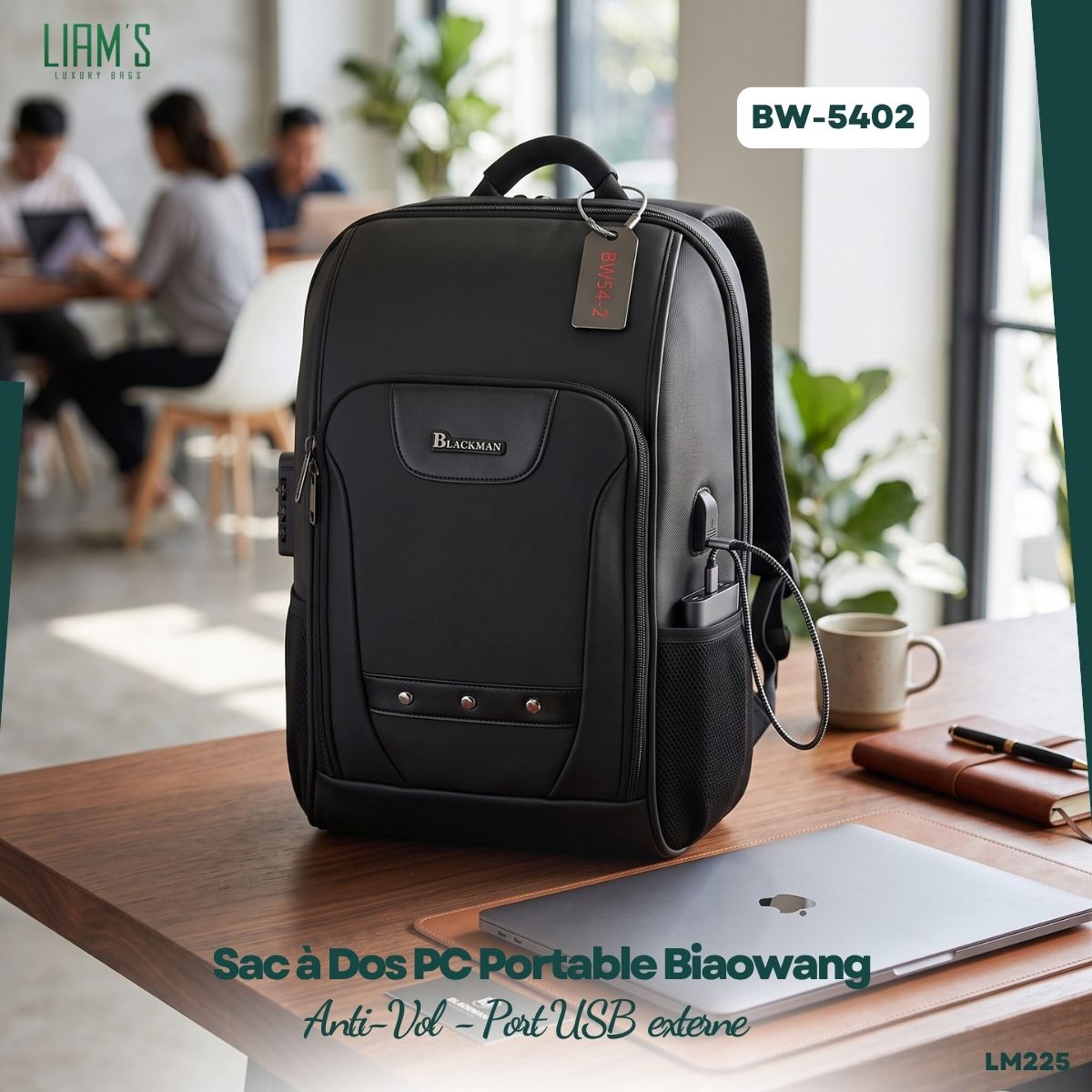 Sac à Dos PC Portable Biaowang LM225 – Image 2