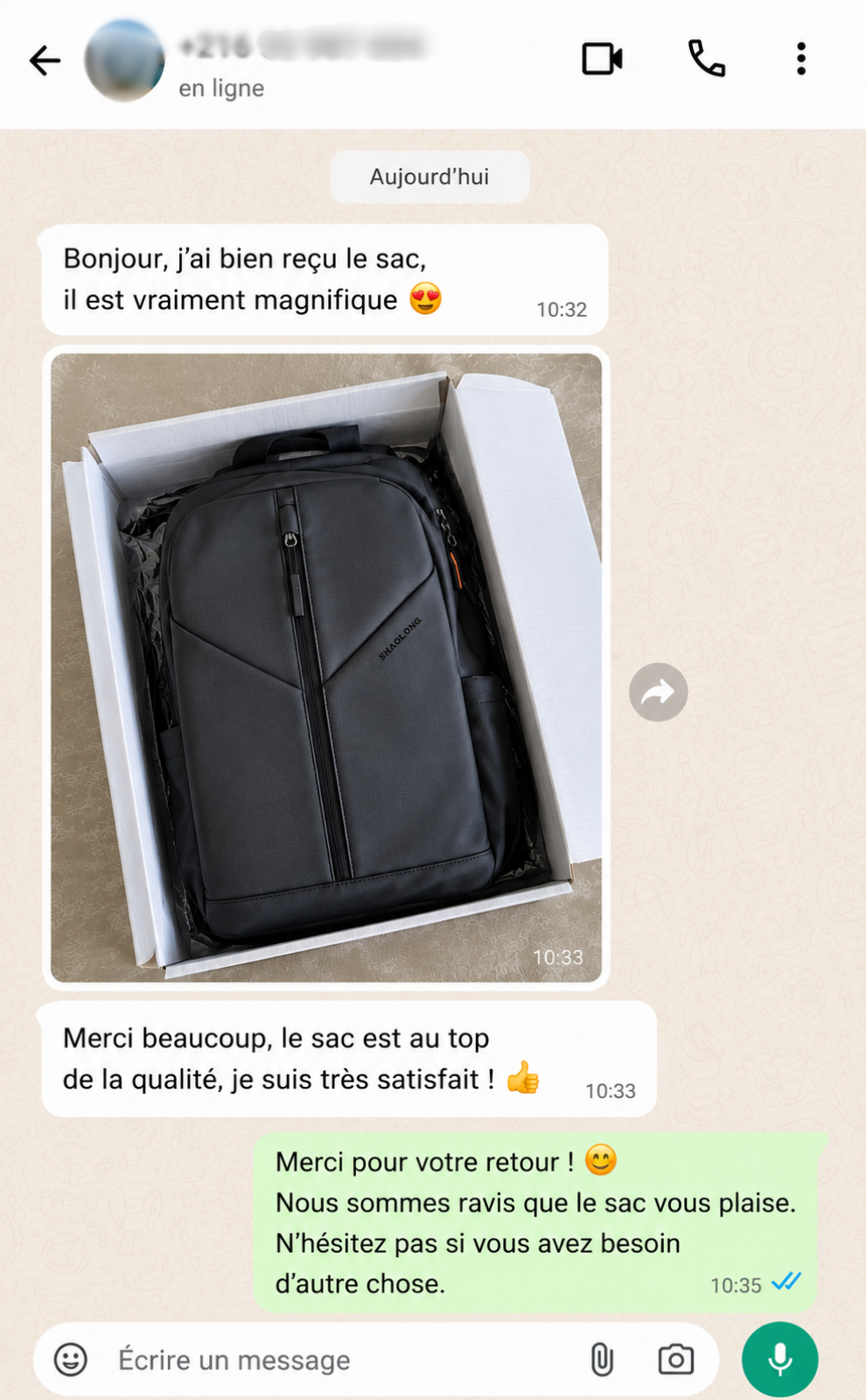 Avis client Liams Sac à dos