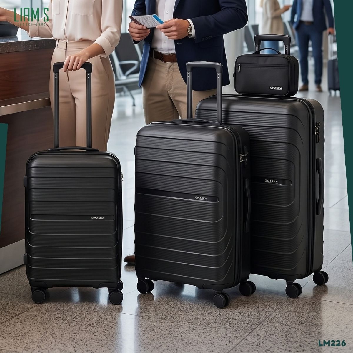 Set de 3 Valises OMASKA Incassables en PP LM226 – Image 6