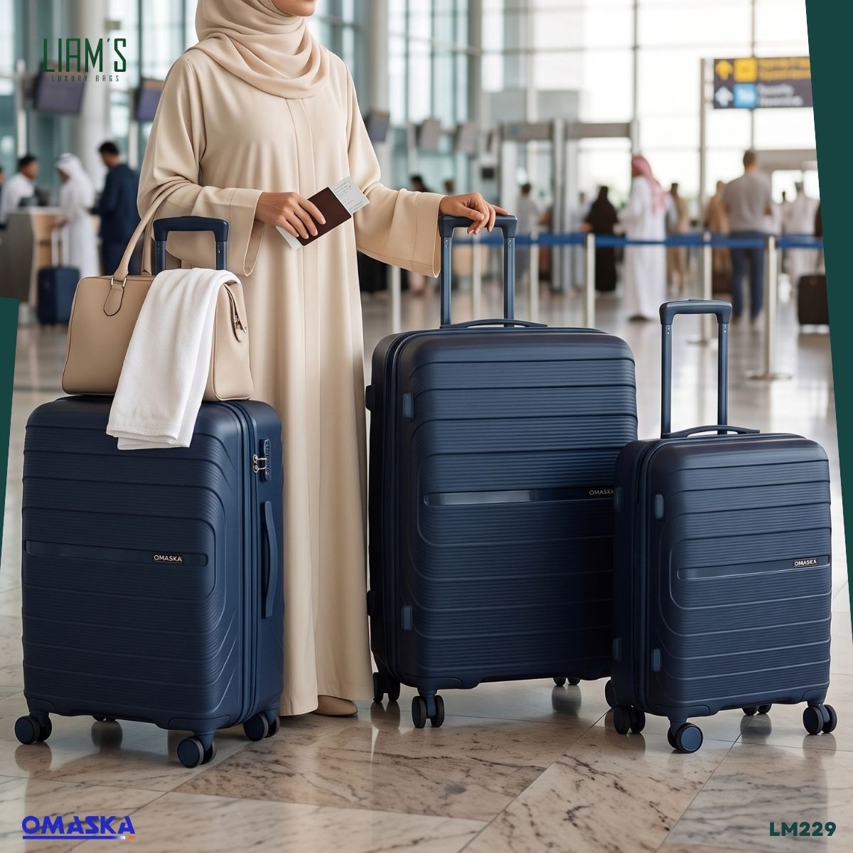 Pack 3 Valises OMASKA – Spécial Omra LM229 – Image 4