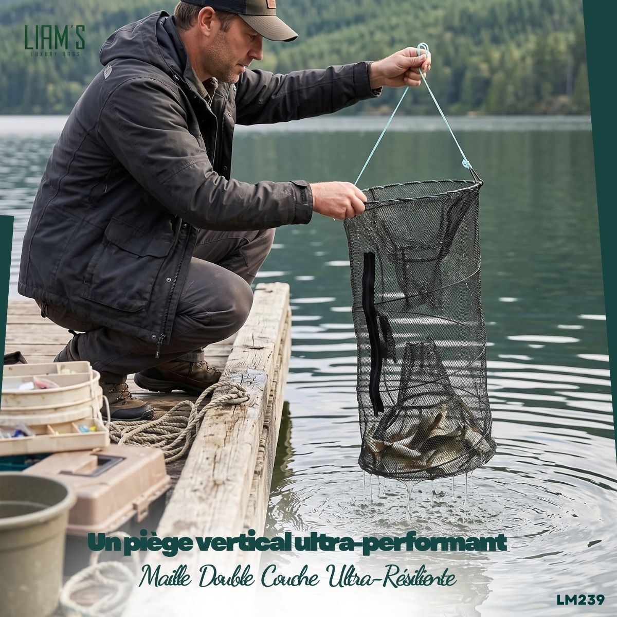 Piège de Pêche Pliable Cylindrique LM239